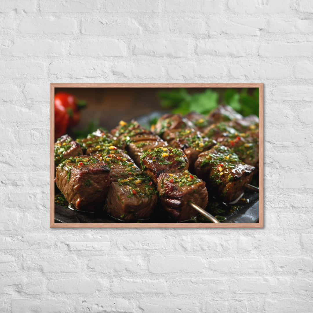 Beef Kebabs Framed poster 🤤 from Yumify.AI