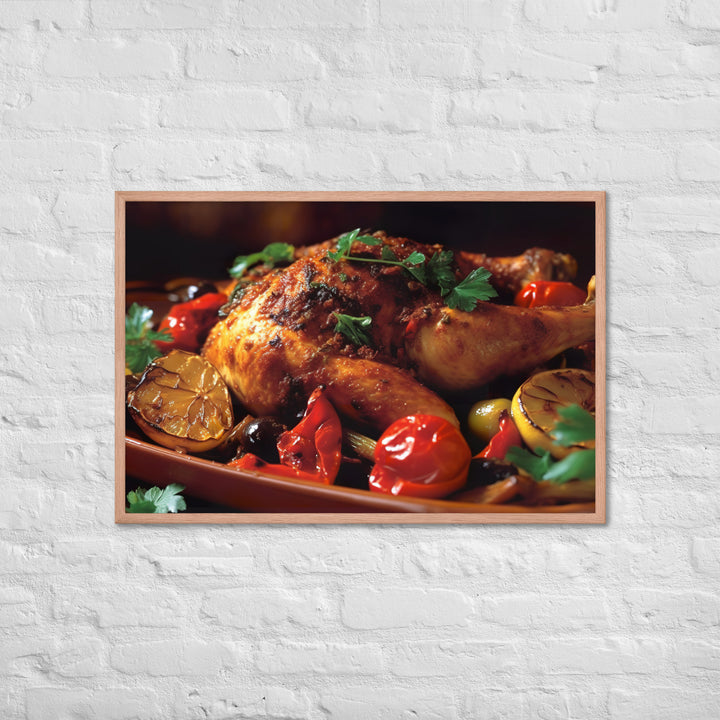 Moroccan Spiced Roasted Chicken Framed poster 🤤 from Yumify.AI