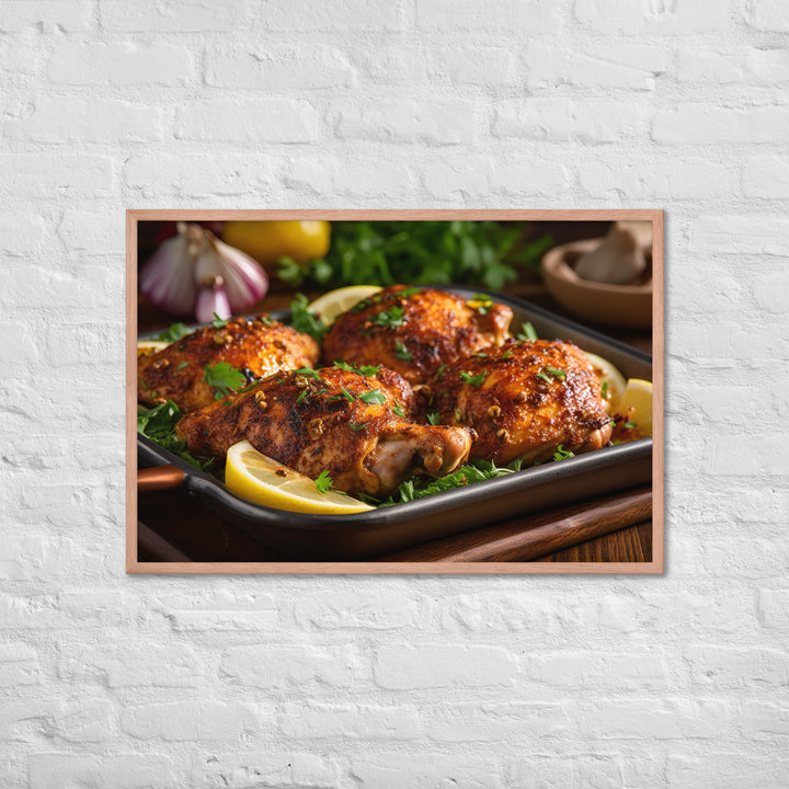 Moroccan Spiced Roasted Chicken Framed poster 🤤 from Yumify.AI