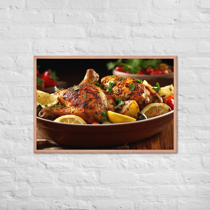 Moroccan Spiced Roasted Chicken Framed poster 🤤 from Yumify.AI