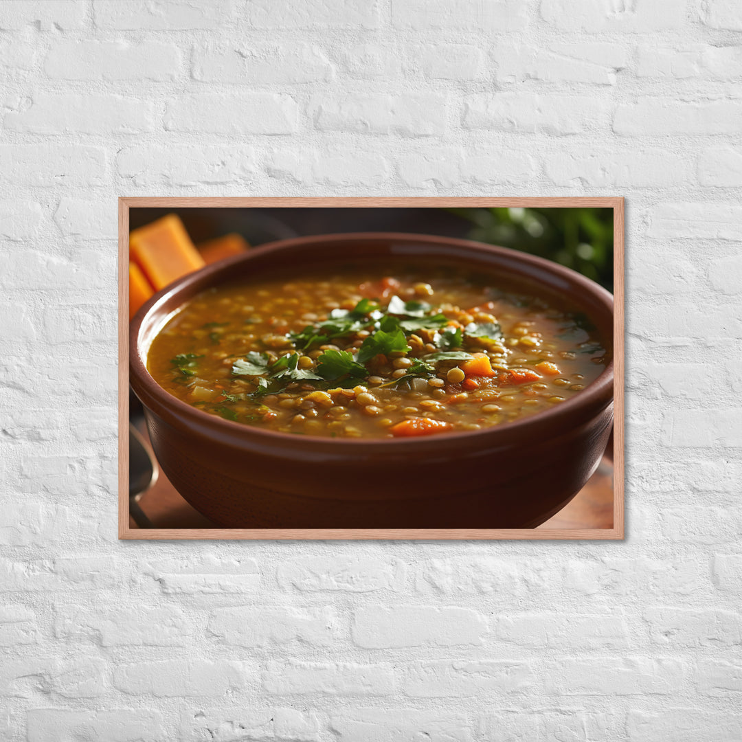 Moroccan Lentil Soup Framed poster 🤤 from Yumify.AI