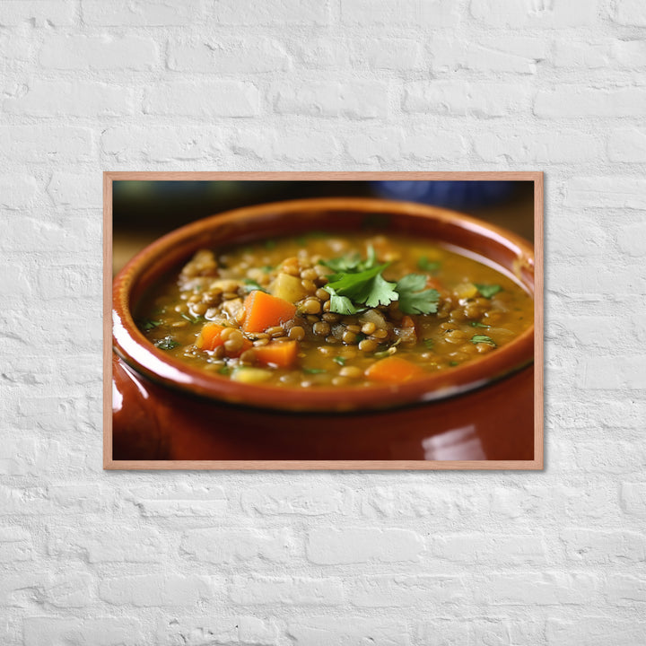 Moroccan Lentil Soup Framed poster 🤤 from Yumify.AI