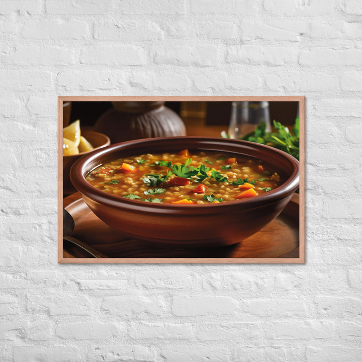 Moroccan Lentil Soup Framed poster 🤤 from Yumify.AI