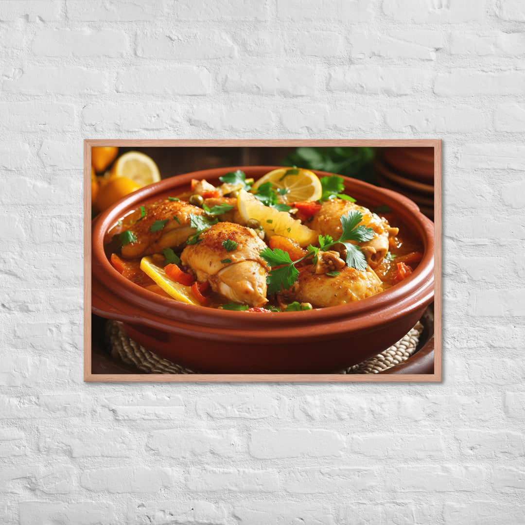 Chicken Tagine Framed poster 🤤 from Yumify.AI