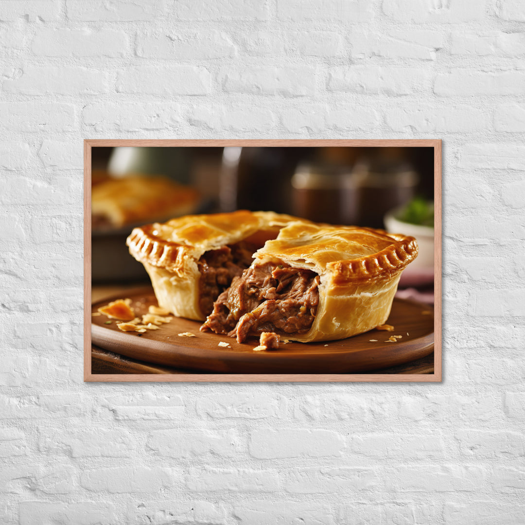 Meat Pie Framed poster 🤤 from Yumify.AI