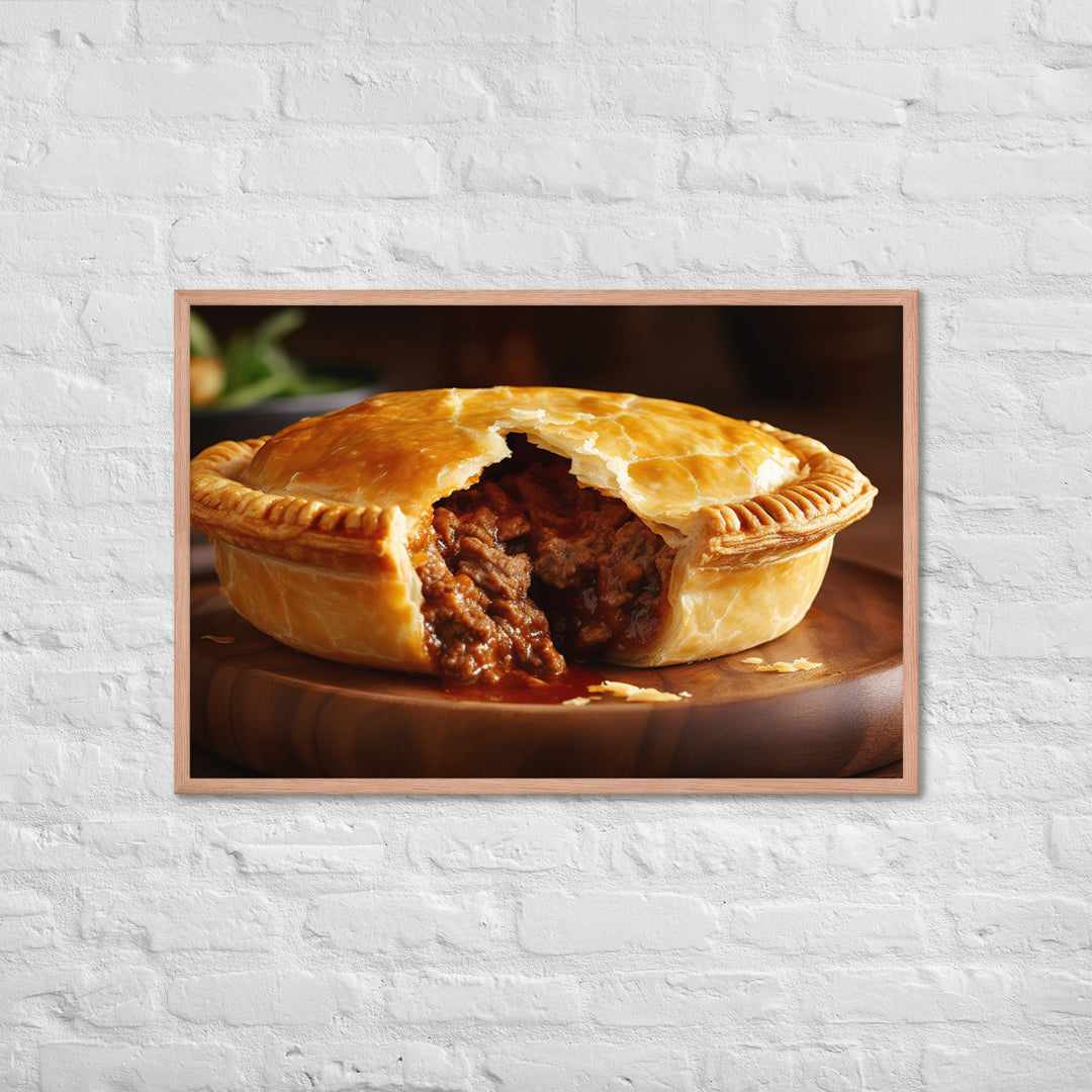 Meat Pie Framed poster 🤤 from Yumify.AI