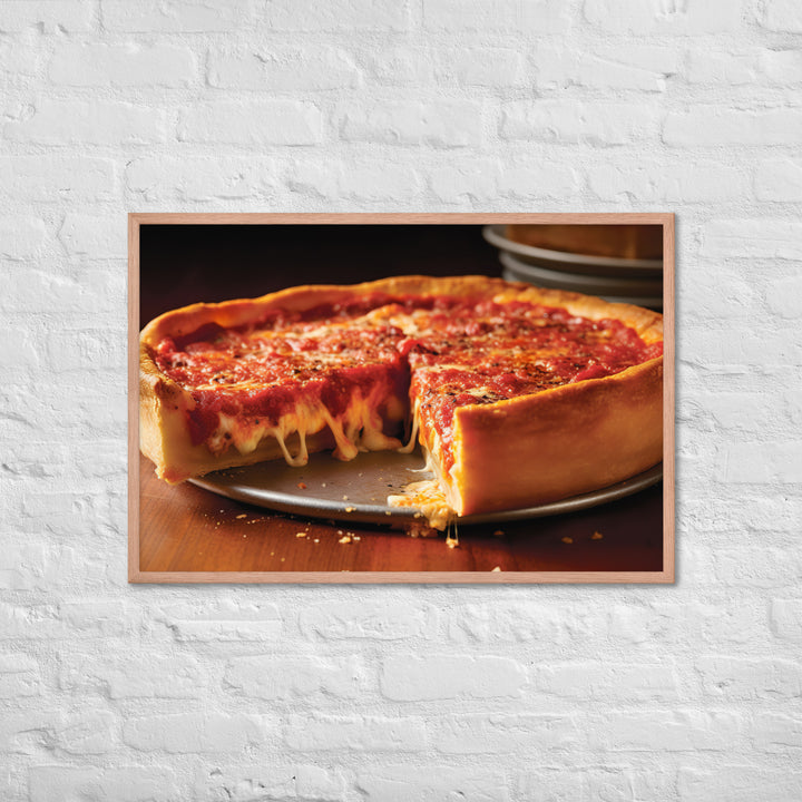 Chicago Deep Dish Pizza Framed poster 🤤 from Yumify.AI