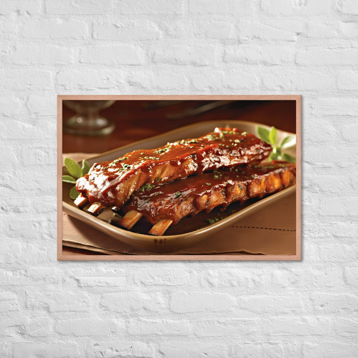 Barbecue Ribs Framed poster 🤤 from Yumify.AI