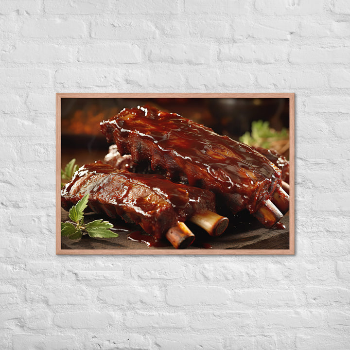 Barbecue Ribs Framed poster 🤤 from Yumify.AI