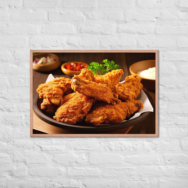 Fried Chicken Framed poster 🤤 from Yumify.AI