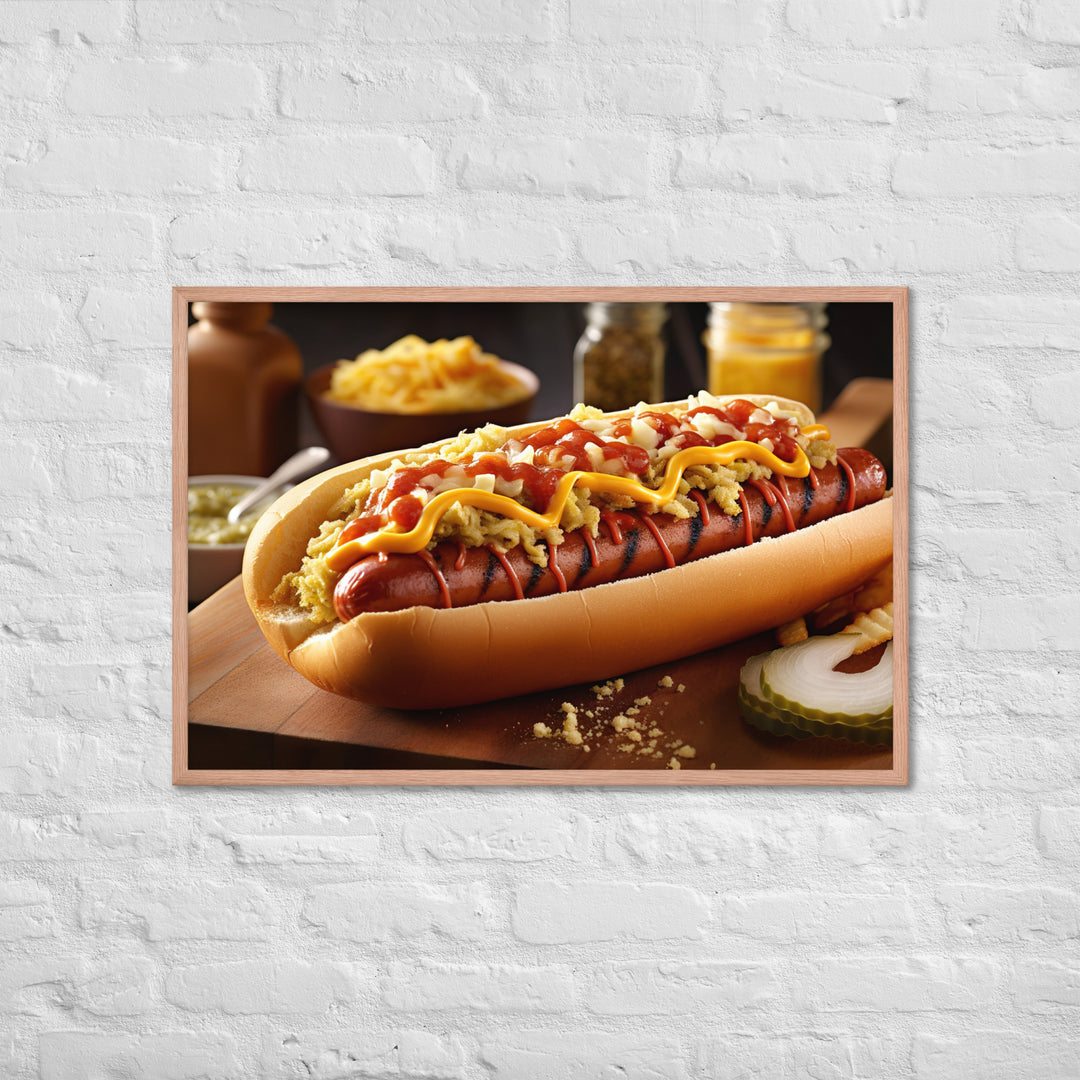 Hot Dog Framed poster 🤤 from Yumify.AI