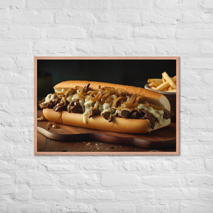 Cheesesteak Sandwich Framed poster 🤤 from Yumify.AI