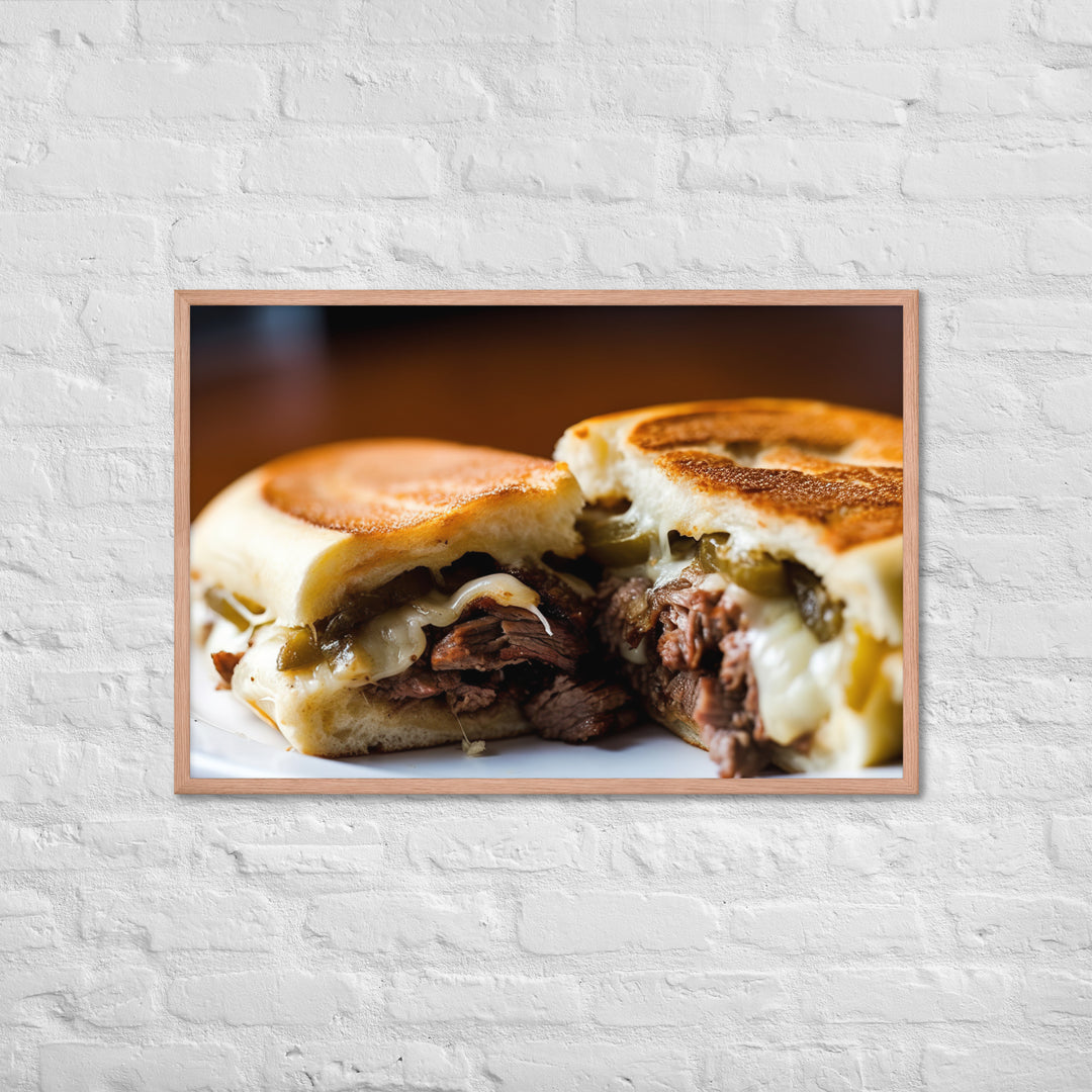 Cheesesteak Sandwich Framed poster 🤤 from Yumify.AI