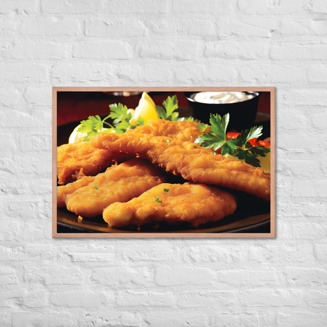 Southern Fried Catfish Framed poster 🤤 from Yumify.AI