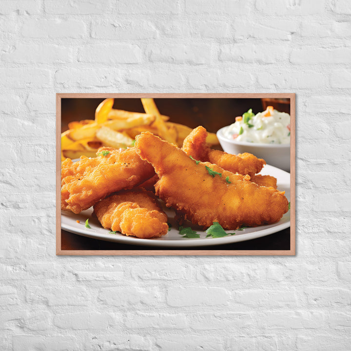 Southern Fried Catfish Framed poster 🤤 from Yumify.AI