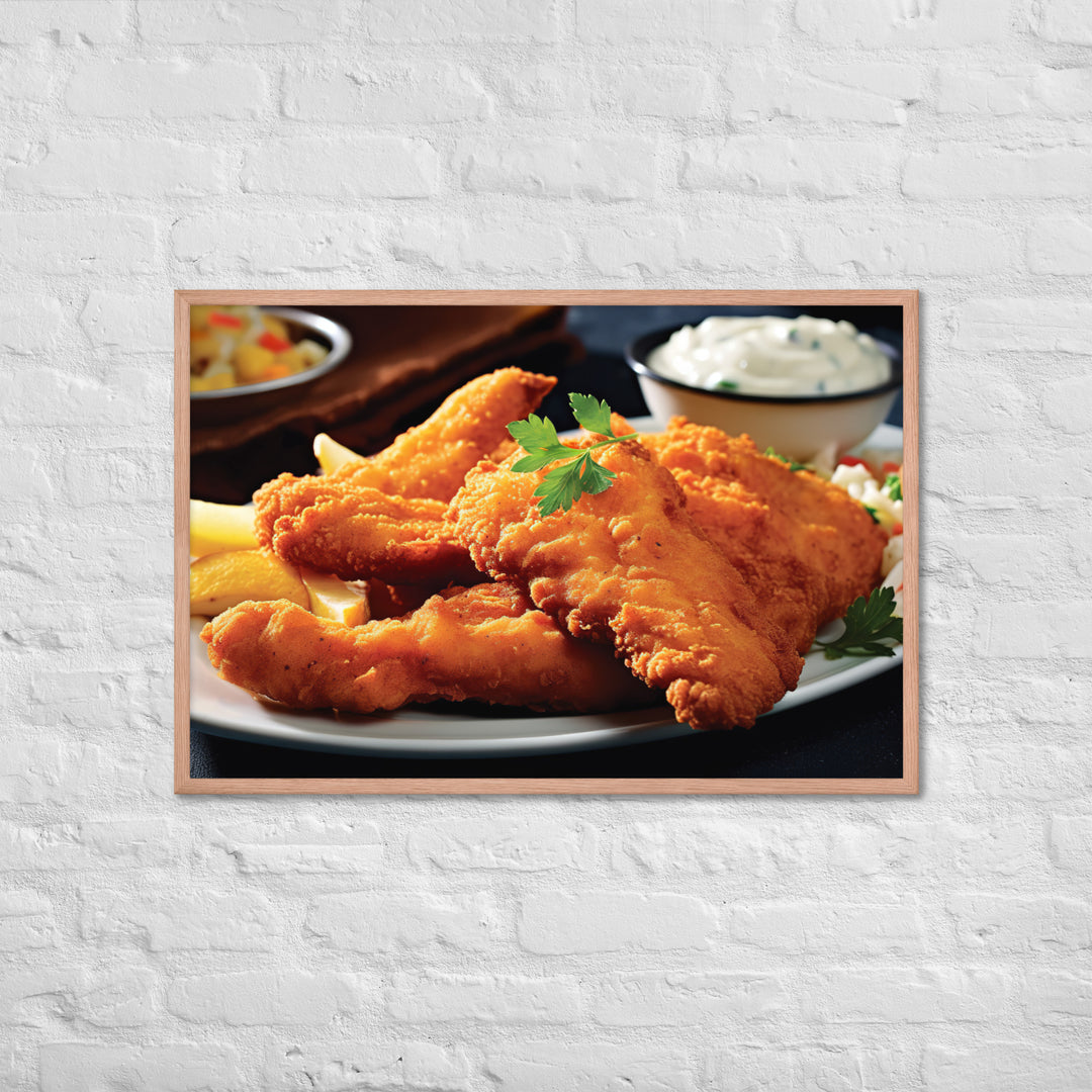 Southern Fried Catfish Framed poster 🤤 from Yumify.AI