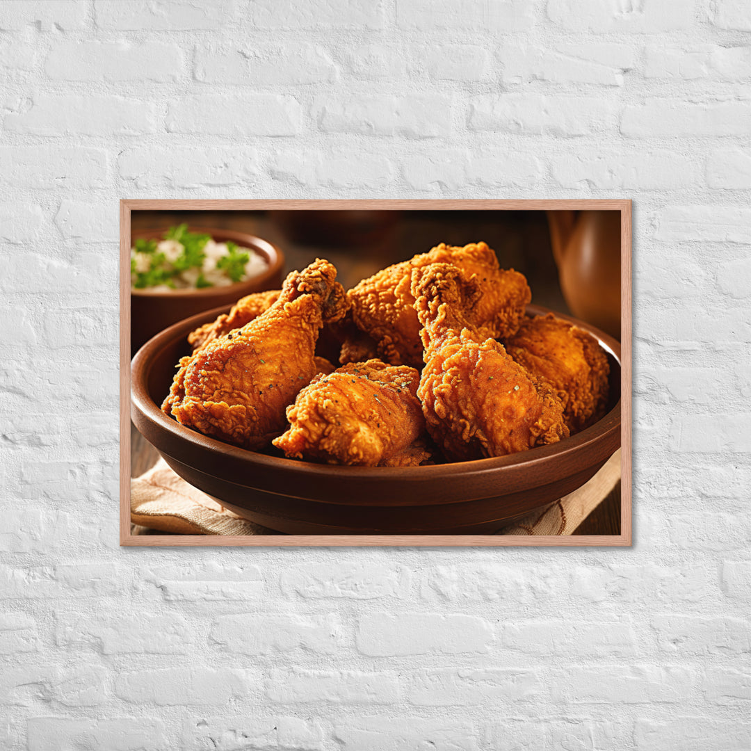 Southern Fried Chicken Framed poster 🤤 from Yumify.AI