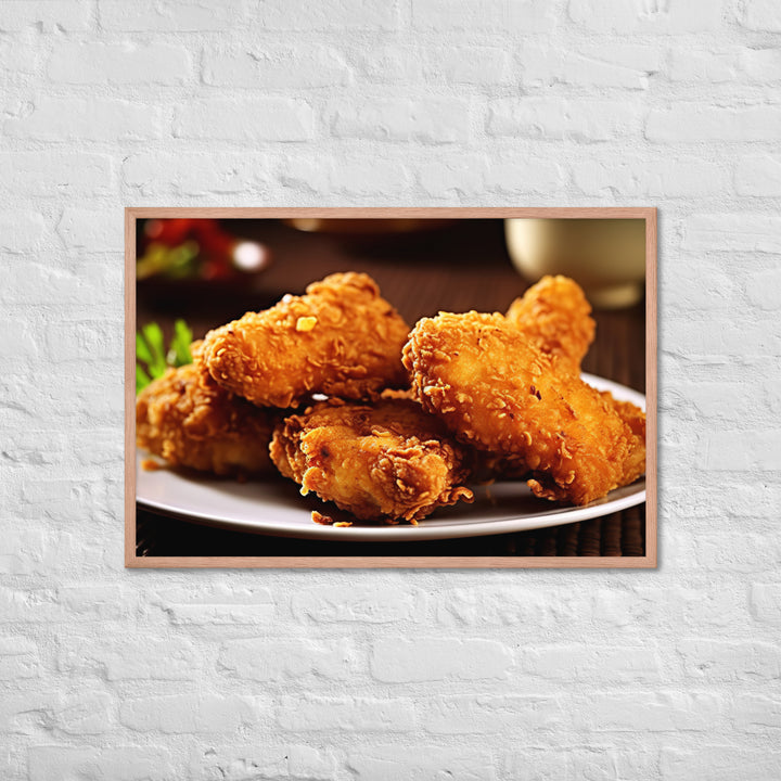 Crispy Fried Chicken Framed poster 🤤 from Yumify.AI