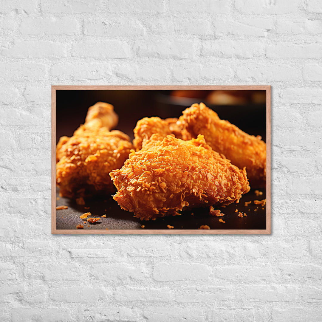 Crispy Fried Chicken Framed poster 🤤 from Yumify.AI