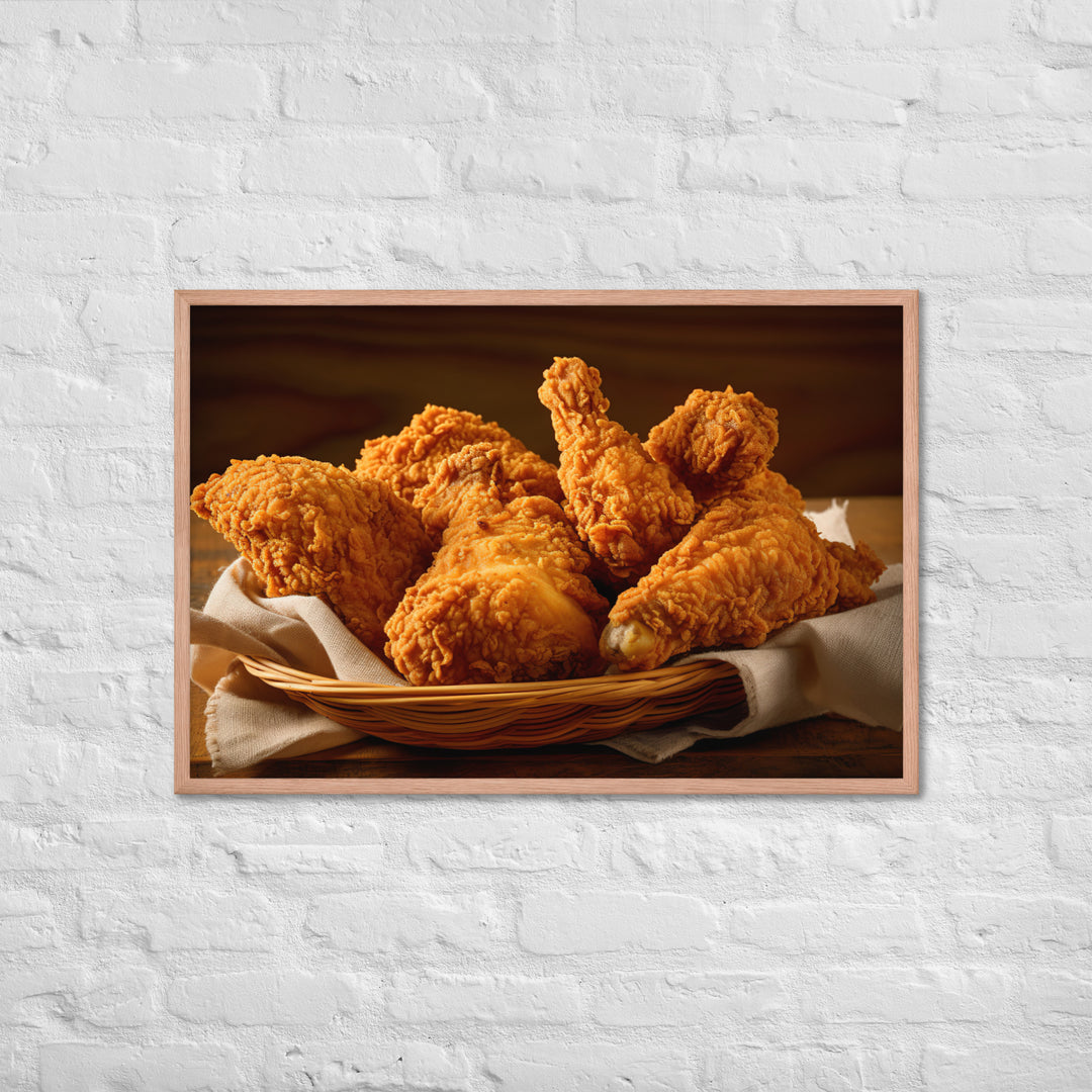 Country Fried Chicken Framed poster 🤤 from Yumify.AI