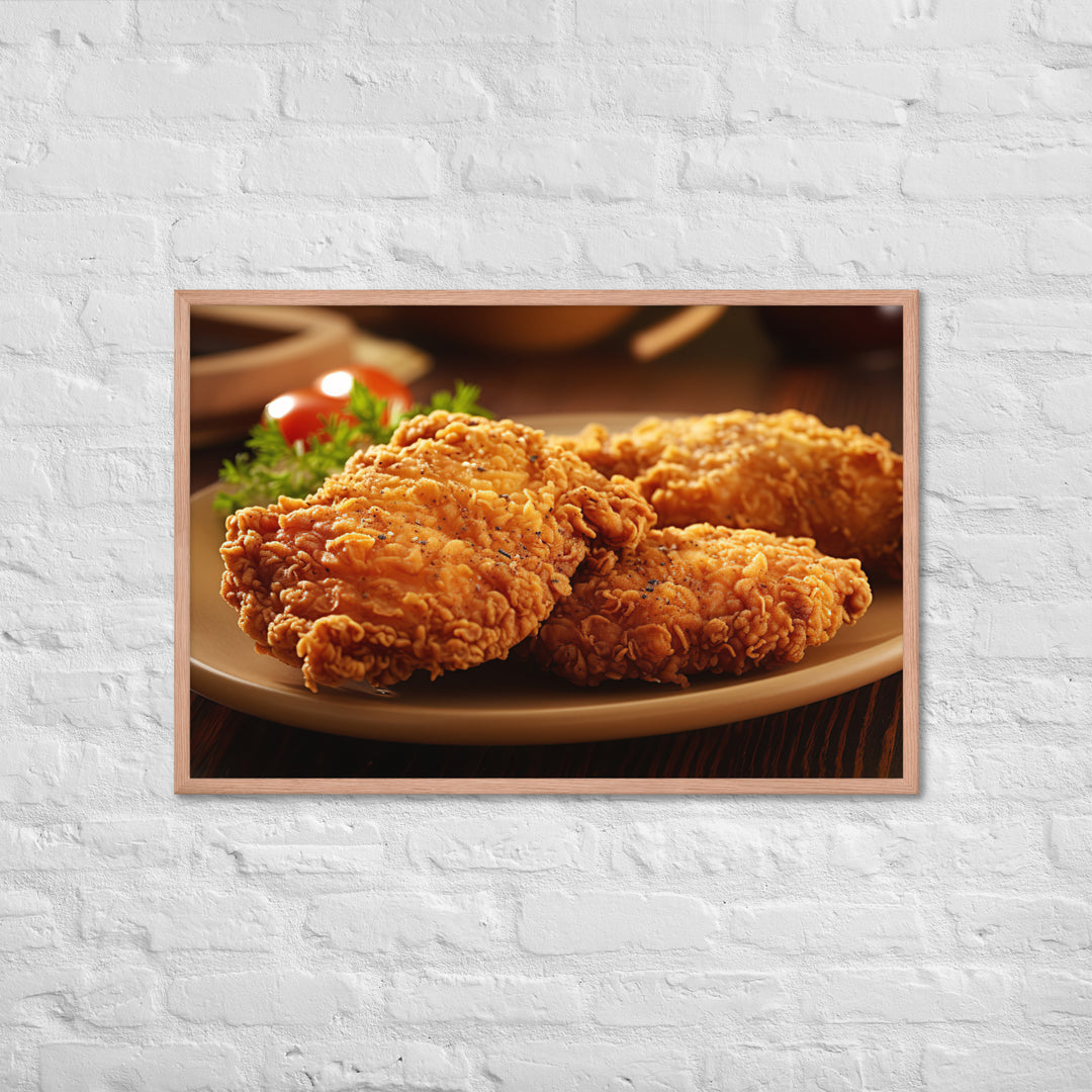 Country Fried Chicken Framed poster 🤤 from Yumify.AI