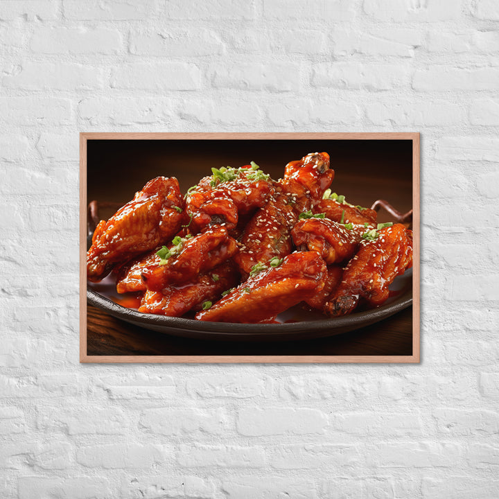 Chicken Wings Framed poster 🤤 from Yumify.AI