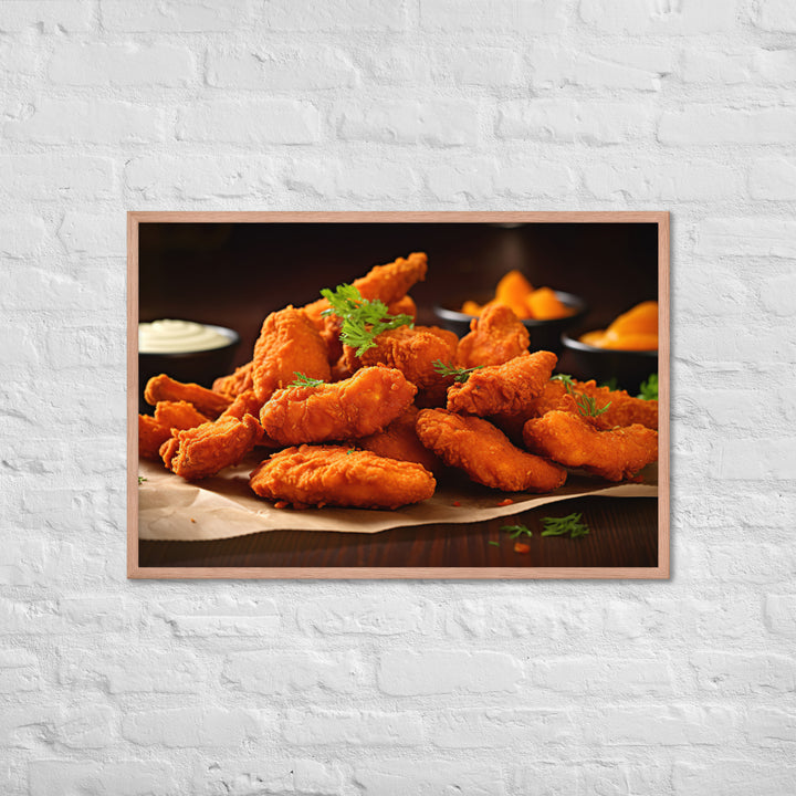 Buffalo Fried Chicken Framed poster 🤤 from Yumify.AI