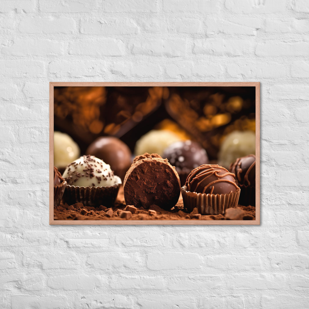 Chocolate Truffles Framed poster 🤤 from Yumify.AI