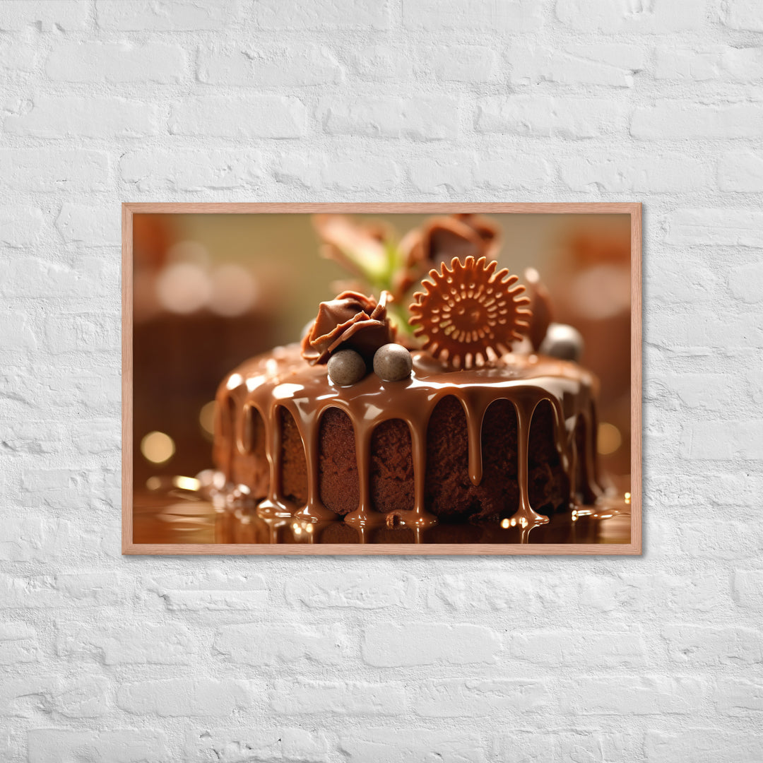 Chocolate Drizzles and Decorations Framed poster 🤤 from Yumify.AI