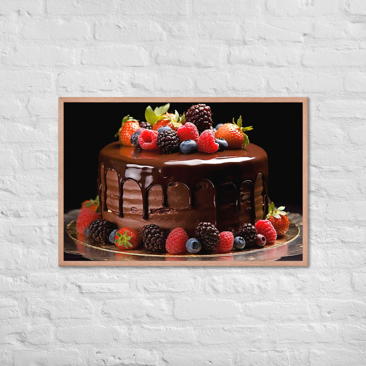 Chocolate Cakes and Desserts Framed poster 🤤 from Yumify.AI