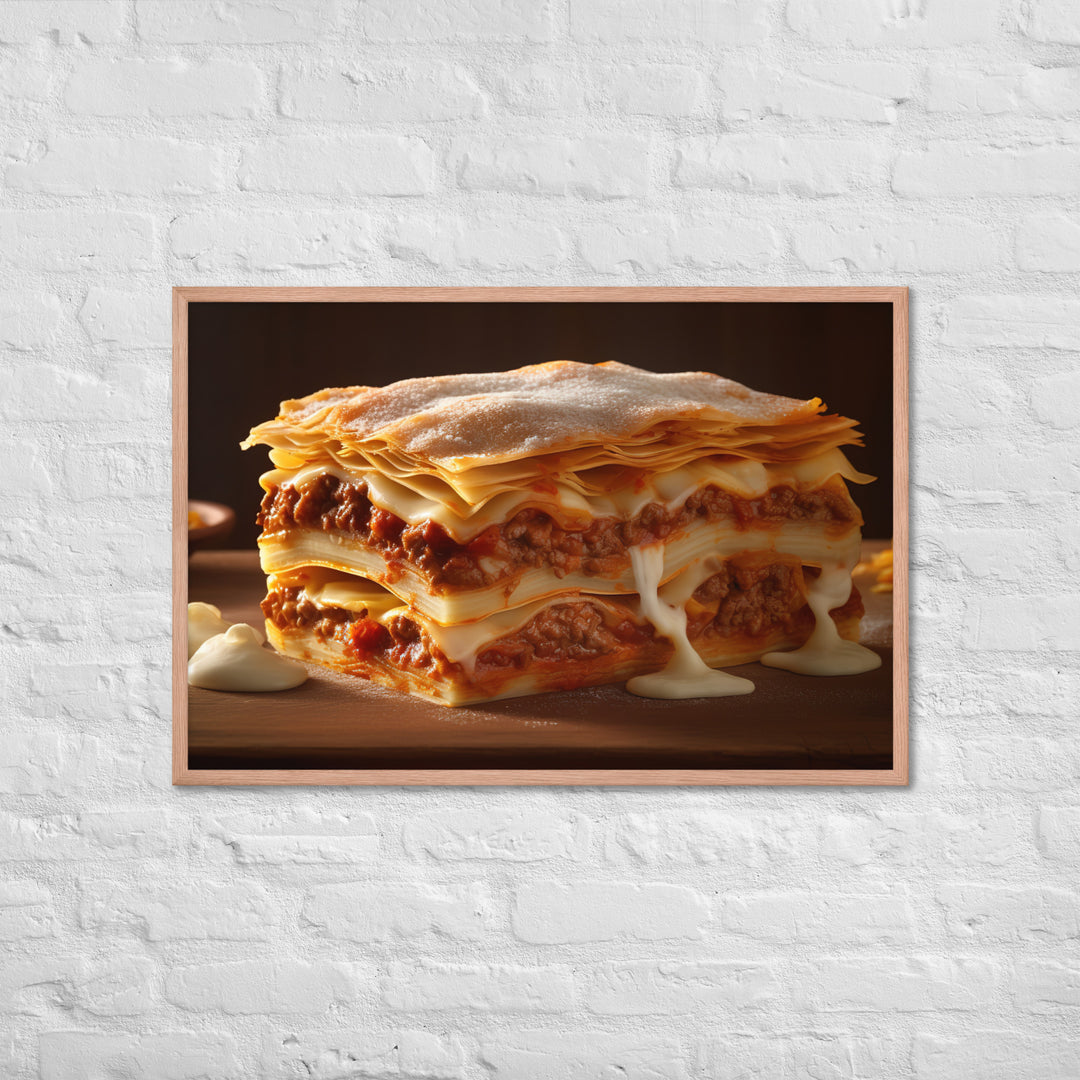 Lasagna Framed poster 🤤 from Yumify.AI