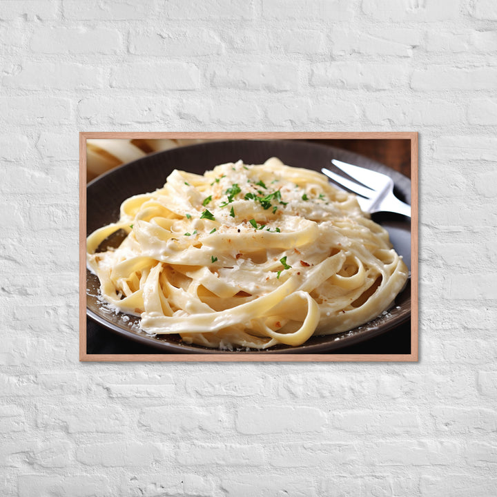 Fettuccine Alfredo Framed poster 🤤 from Yumify.AI