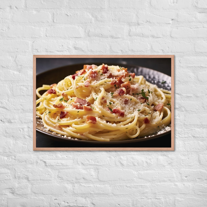 Carbonara Framed poster 🤤 from Yumify.AI