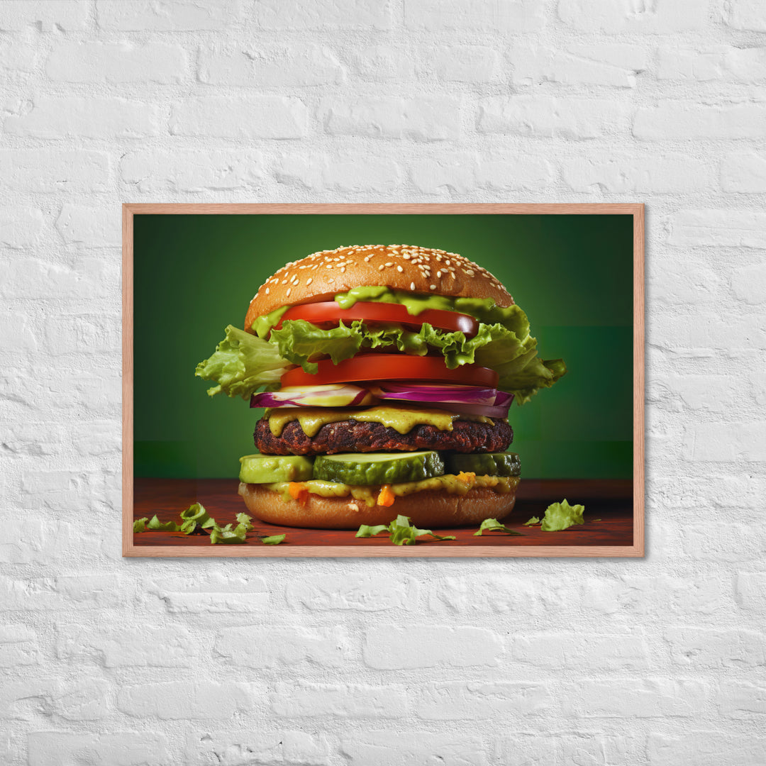 Veggie Burger Framed poster 🤤 from Yumify.AI