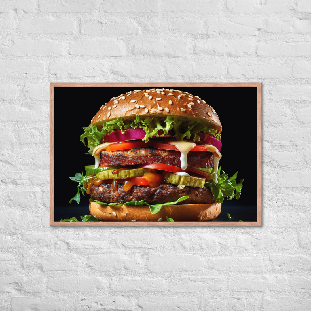 Veggie Burger Framed poster 🤤 from Yumify.AI