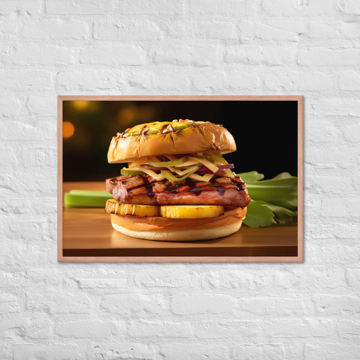 Hawaiian Burger Framed poster 🤤 from Yumify.AI