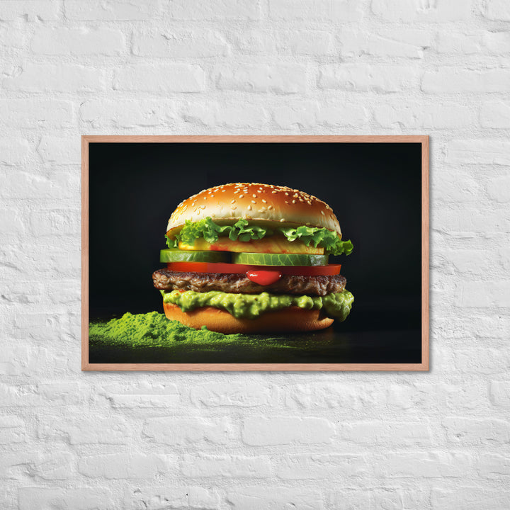 Guacamole Burger Framed poster 🤤 from Yumify.AI