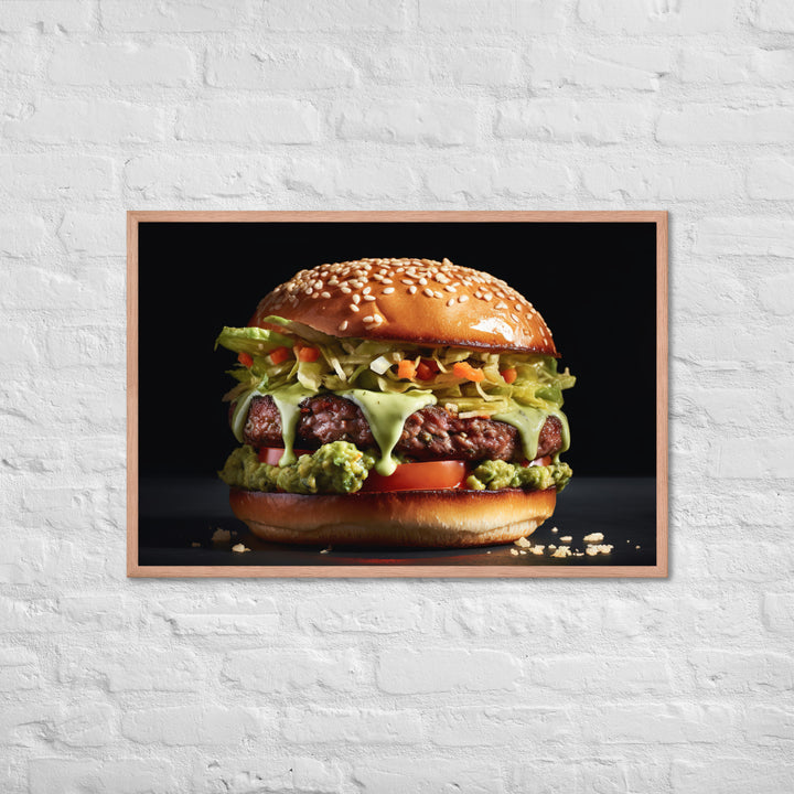 Guacamole Burger Framed poster 🤤 from Yumify.AI