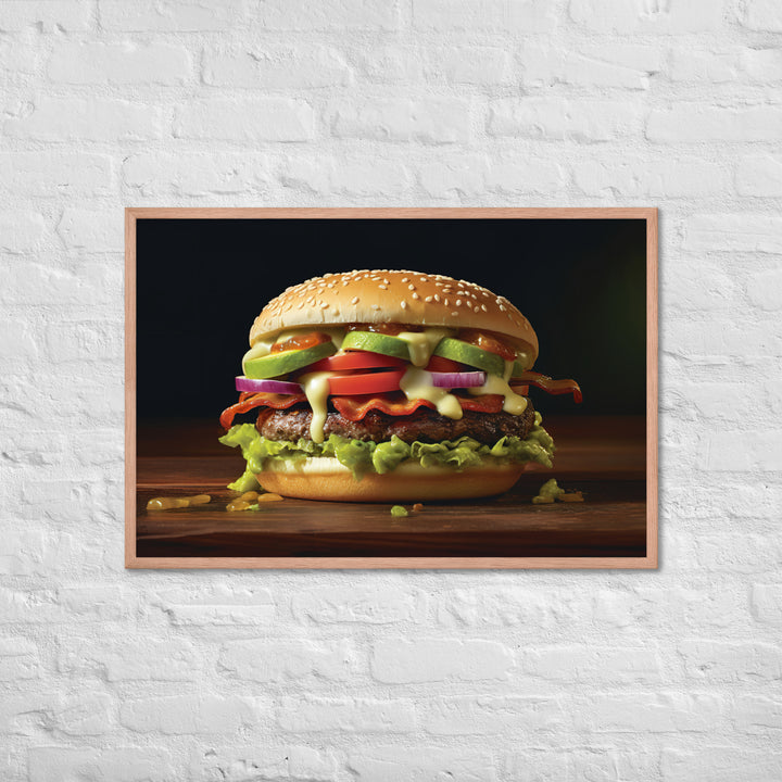 Guacamole Burger Framed poster 🤤 from Yumify.AI