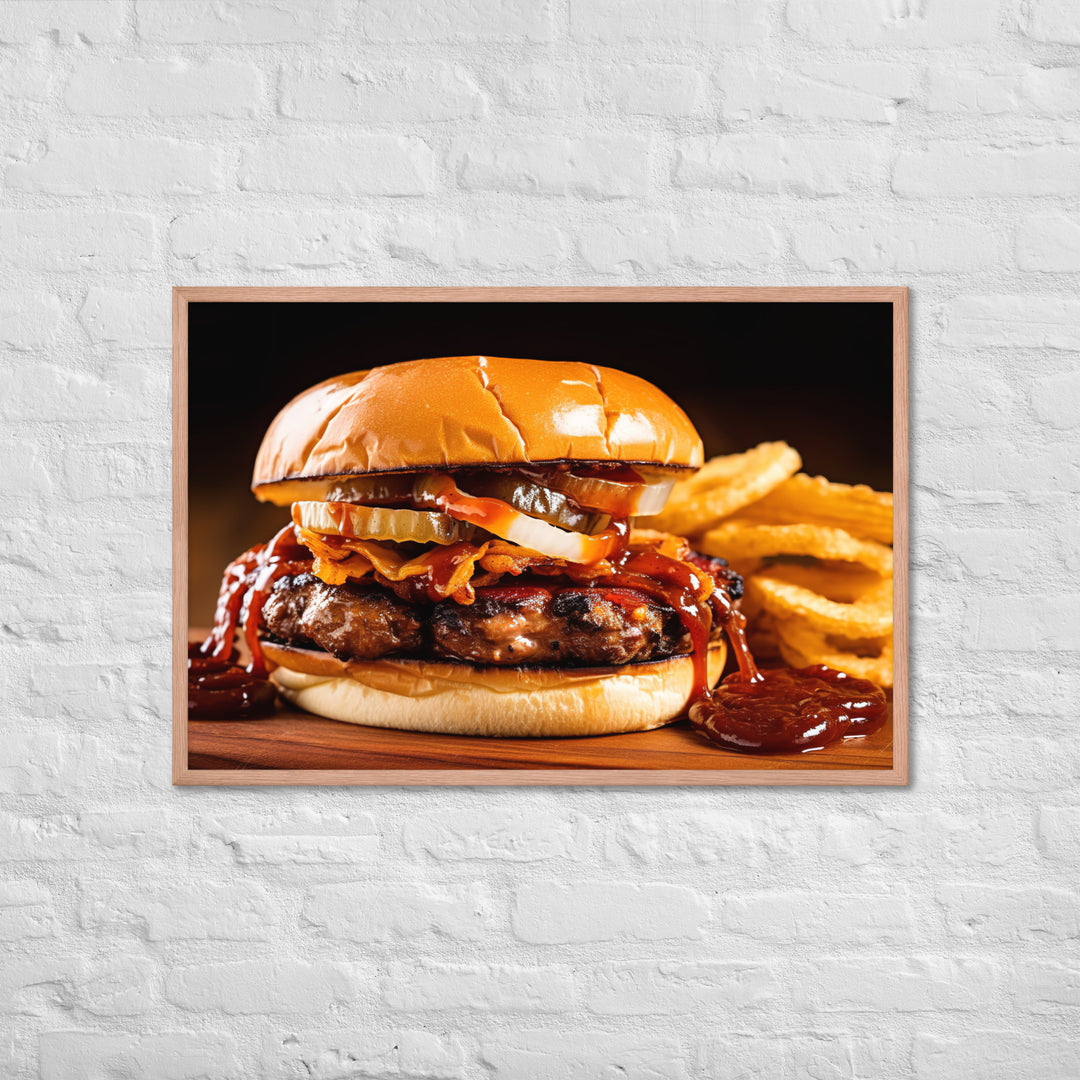 BBQ Burger Framed poster 🤤 from Yumify.AI