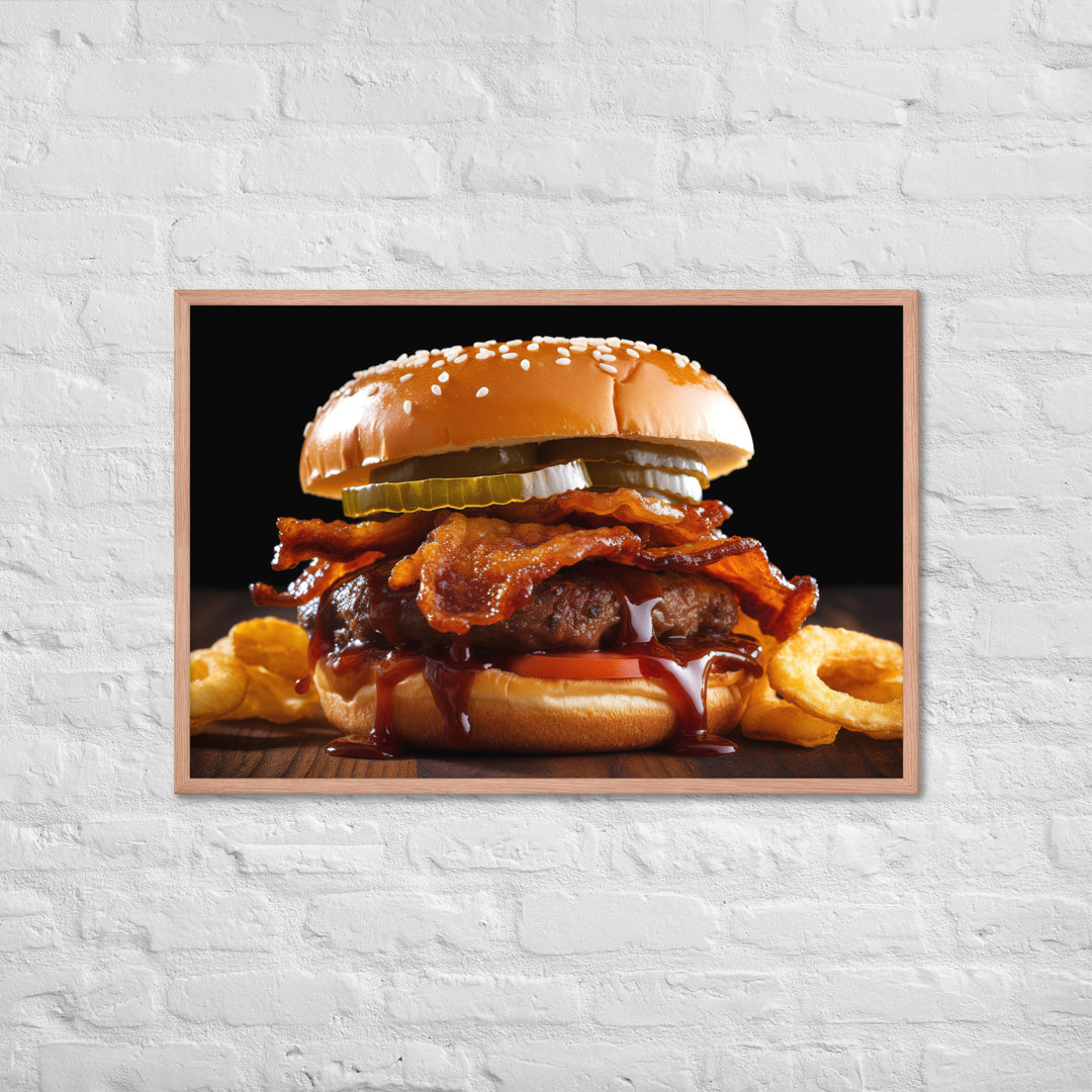 BBQ Burger Framed poster 🤤 from Yumify.AI