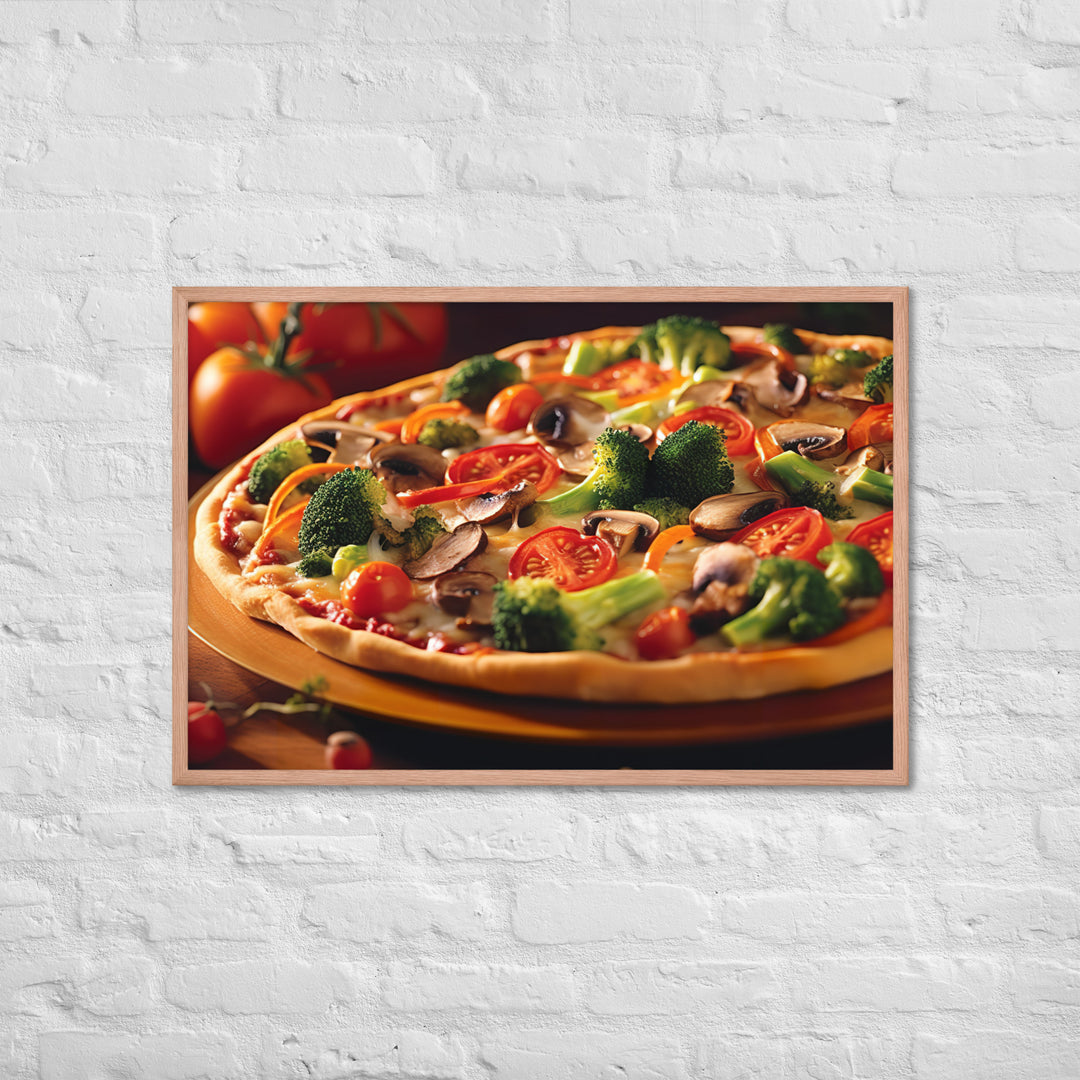 Veggie Pizza Framed poster 🤤 from Yumify.AI