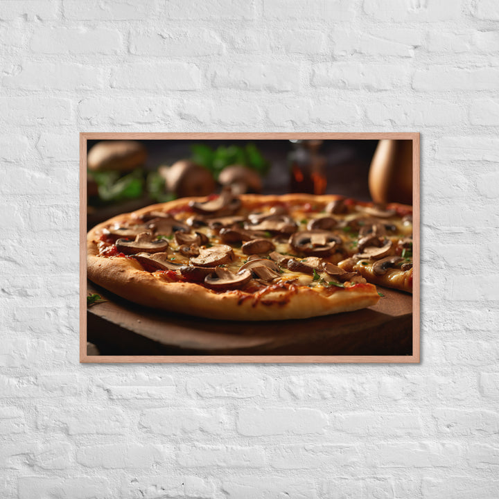 Mushroom Pizza Framed poster 🤤 from Yumify.AI