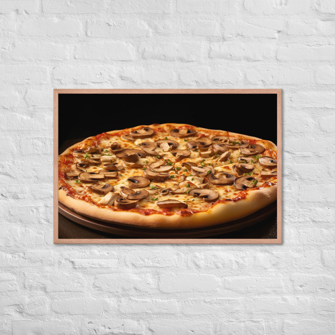 Mushroom Pizza Framed poster 🤤 from Yumify.AI