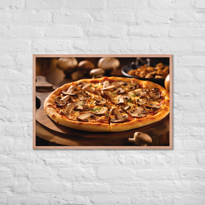 Mushroom Pizza Framed poster 🤤 from Yumify.AI