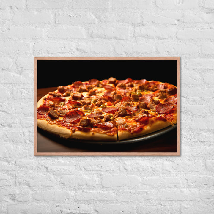 Meat Lovers Pizza Framed poster 🤤 from Yumify.AI