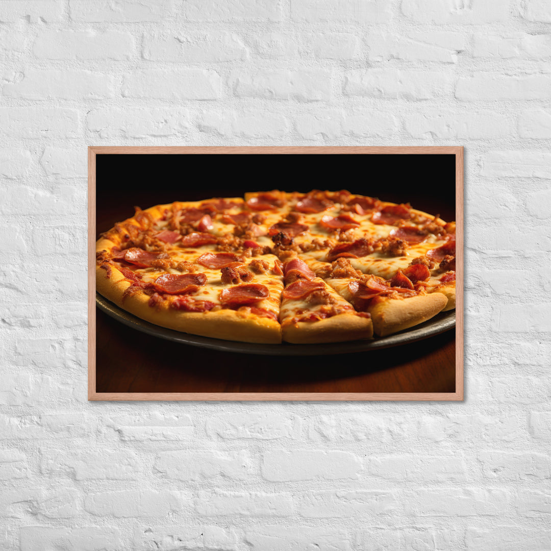 Meat Lovers Pizza Framed poster 🤤 from Yumify.AI