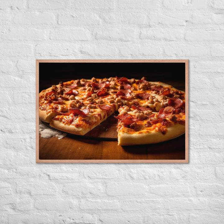 Meat Lovers Pizza Framed poster 🤤 from Yumify.AI