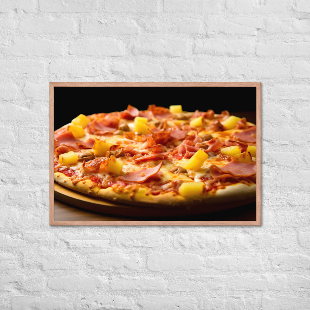 Hawaiian Pizza Framed poster 🤤 from Yumify.AI