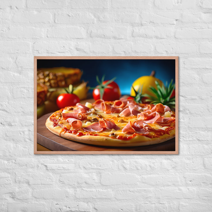 Hawaiian Pizza Framed poster 🤤 from Yumify.AI